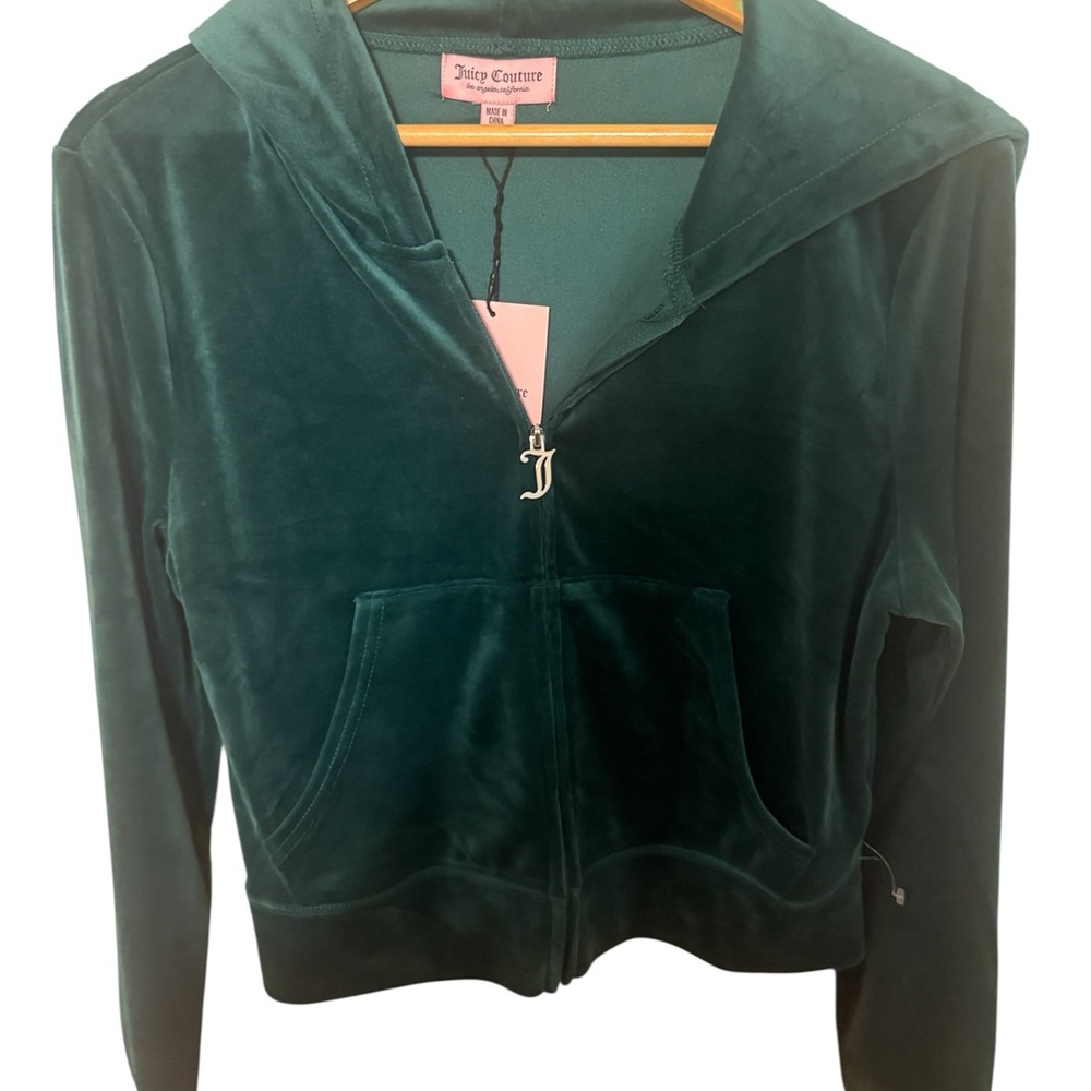 Juicy Couture Dark Green Velour Jogger Set - Picture 3 of 10